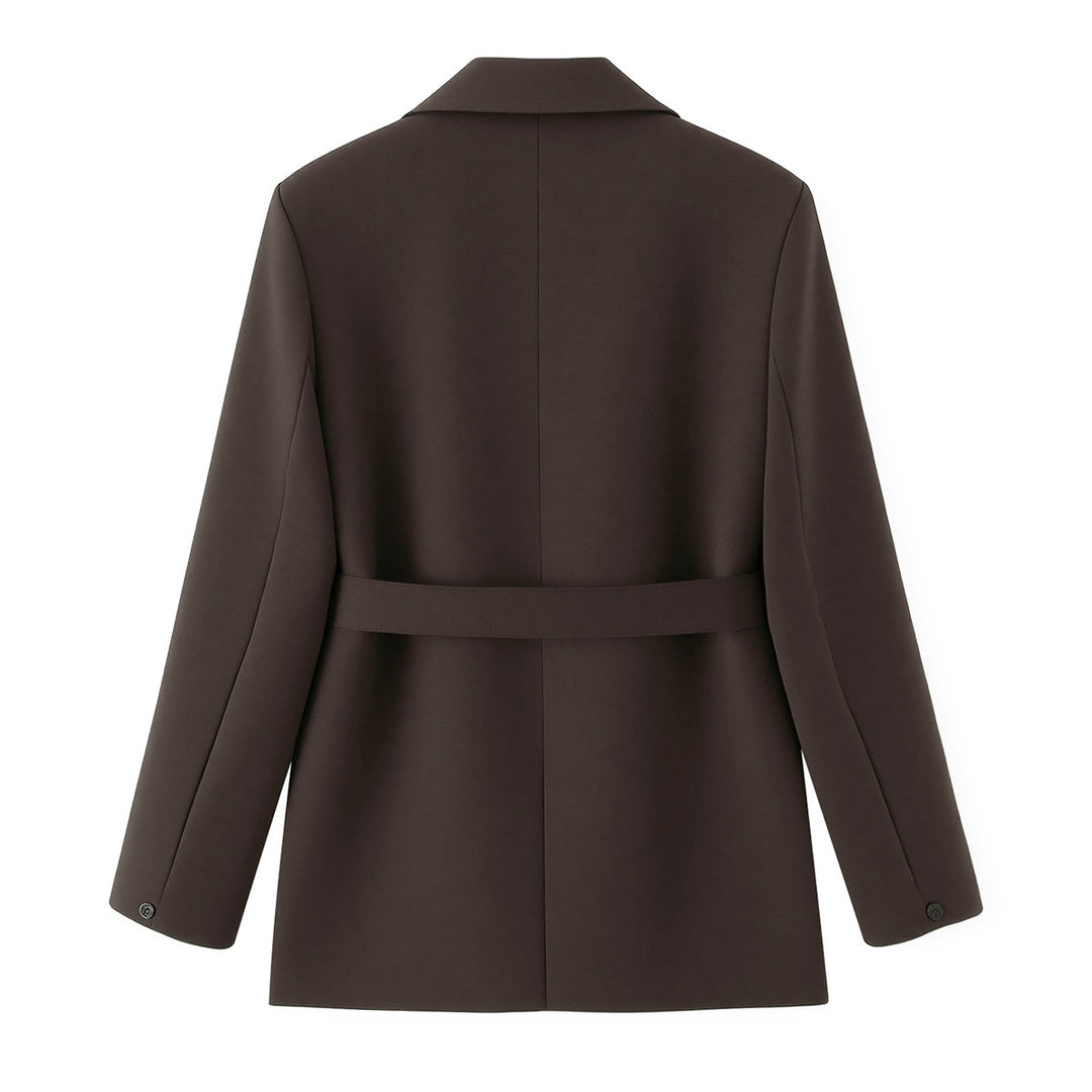 Damen Zweiteiliges Blazer-Set mit Bindegürtel, tailliertem Sakko und hochtaillierter weiter Hose Echo Archiv