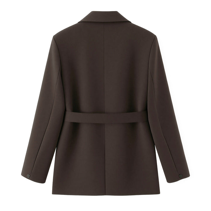 Damen Zweiteiliges Blazer-Set mit Bindegürtel, tailliertem Sakko und hochtaillierter weiter Hose Echo Archiv