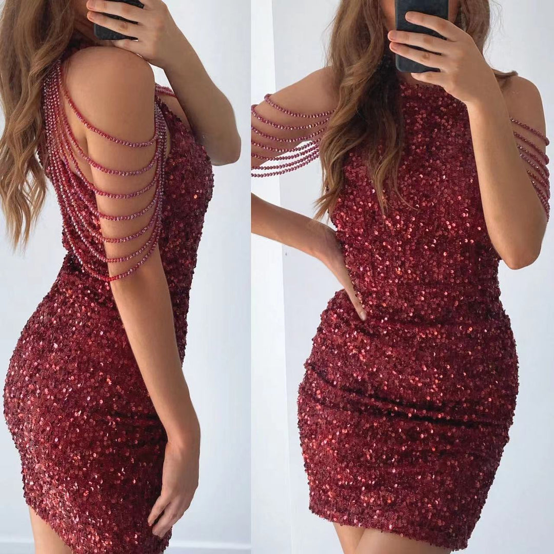 Damen Glitzerndes Abendkleid Echo Archiv