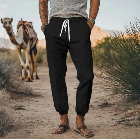 Herren lässige Reisen-Cargo-Hose mit elastischem Bund und praktischen Taschen Echoarchiv