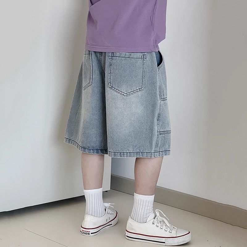 Unisex lässige Denim-Shorts mit hohem Bund Echo Archiv
