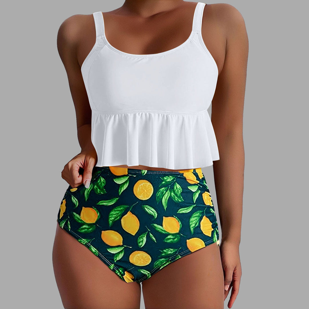 Damen Tankini-Set mit floralen Akzenten und Rüschen Echo Archiv