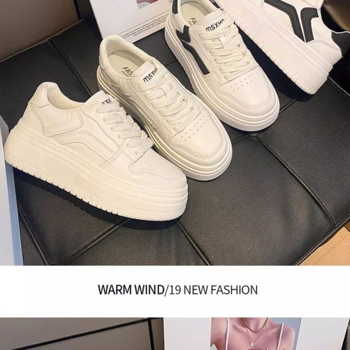 Damen Sportliche Plateau-Sneaker mit modischem Kontrastdesign Echo Archiv