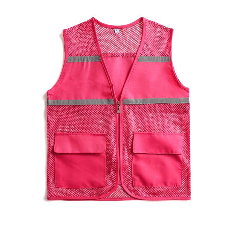 Unisex Sichtbare Utility-Weste mit atmungsaktivem Mesh, Reflektorbändern und großzügigen Fronttaschen Echoarchiv