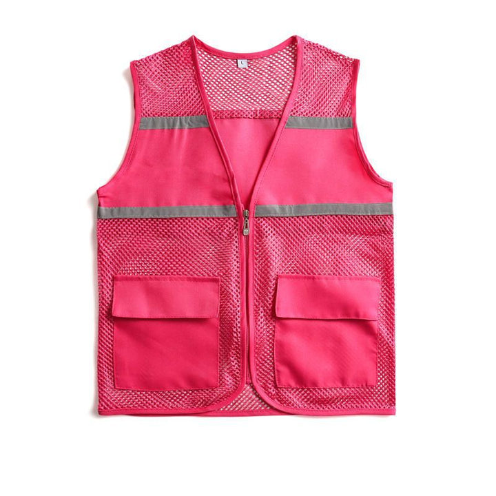 Unisex Sichtbare Utility-Weste mit atmungsaktivem Mesh, Reflektorbändern und großzügigen Fronttaschen Echoarchiv