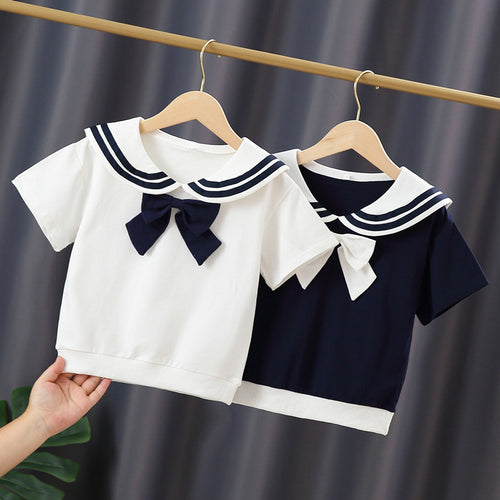 Mädchen Matrosen-T-Shirt mit Schleifendetail Echo Archiv