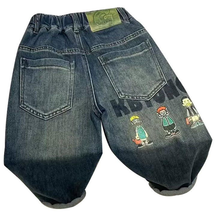 Unisex bequeme und lässige Denim-Hose mit elastischem Bund Echo Archiv
