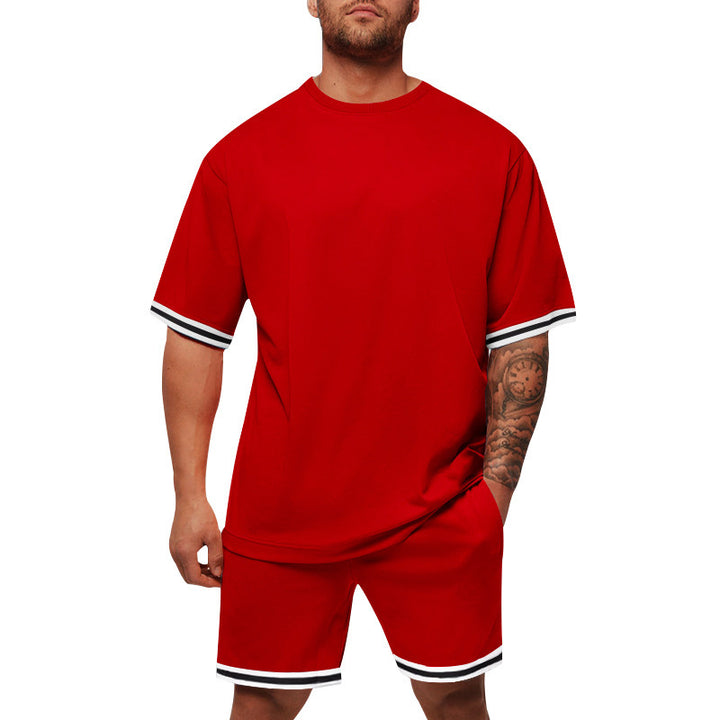 Herren Freizeit-Set mit gestricktem Oberteil und Shorts Echoarchiv