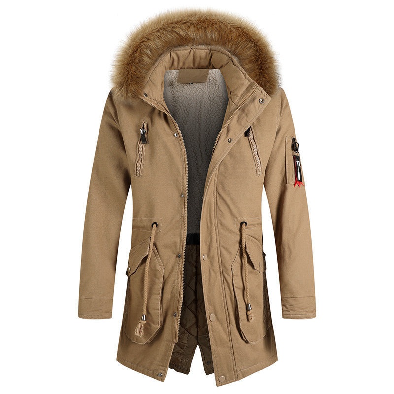 Herren modische Winterjacke mit abnehmbarer Kapuze und warmem Innenfutter Echoarchiv