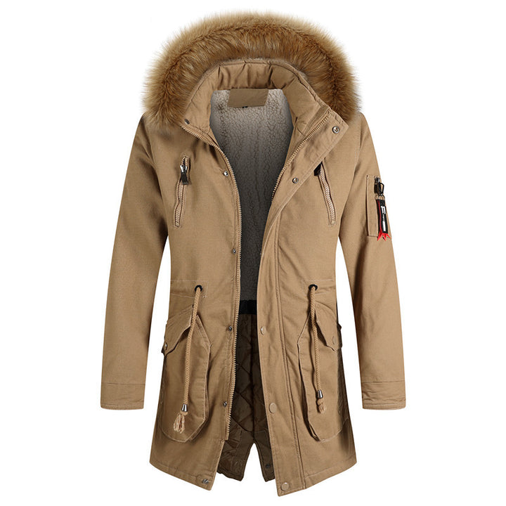 Herren modische Winterjacke mit abnehmbarer Kapuze und warmem Innenfutter Echoarchiv