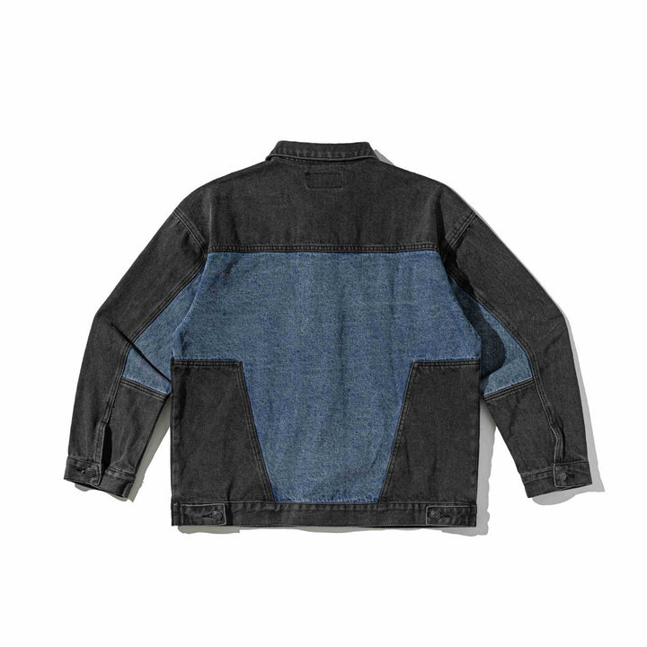 Unisex Denim-Workwear-Overshirt im kastigen Schnitt mit kontrastierten Brusttaschen Echoarchiv