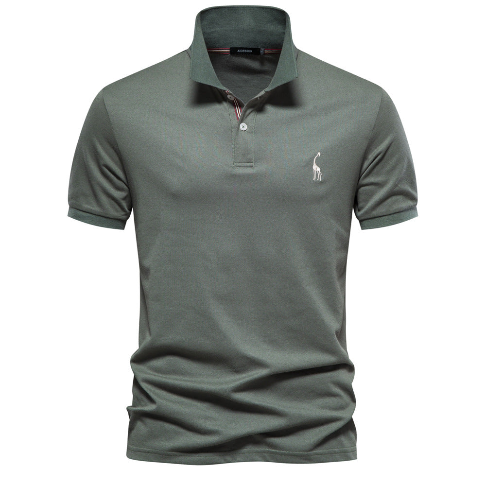 Herren klassisches Poloshirt aus atmungsaktiver Baumwolle mit modischem Kragen Echoarchiv