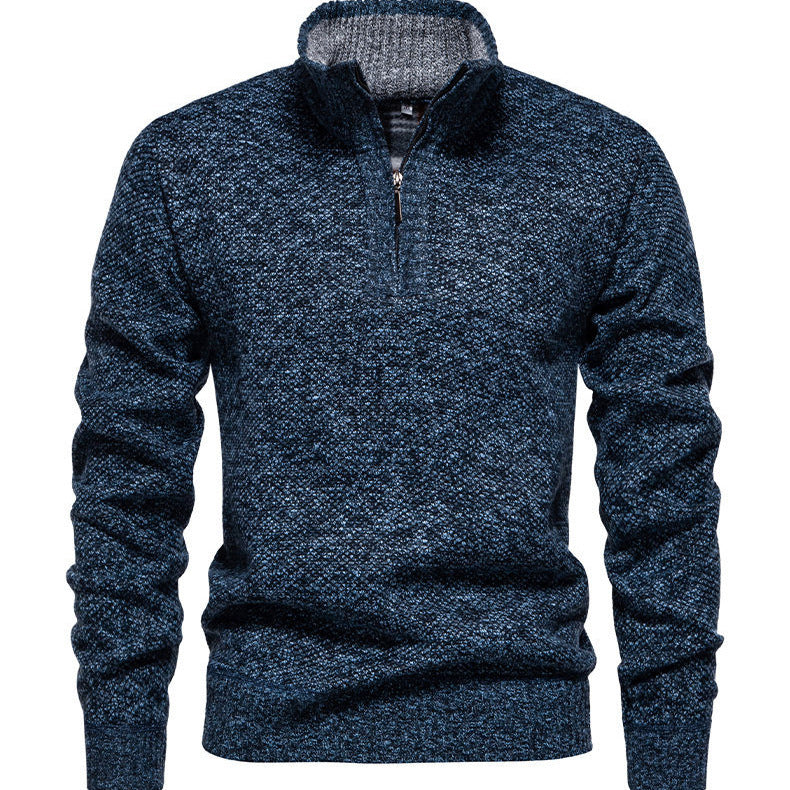 Herren Zip-Pullover mit strukturiertem Design Echoarchiv