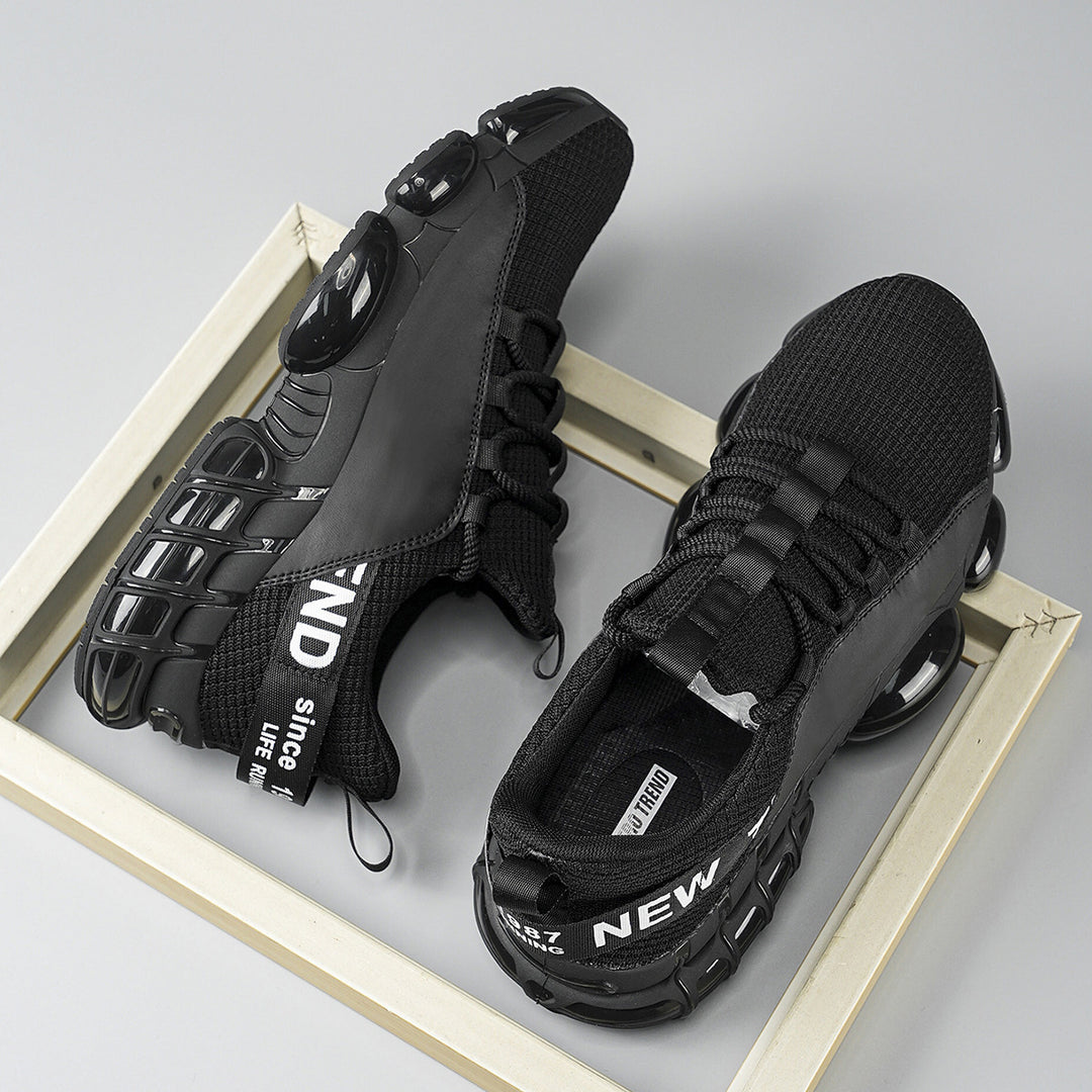 Unisex modische Plateausneaker mit luftgepolsterten Dämpfungspods und gestricktem Komfortoberteil – Norré