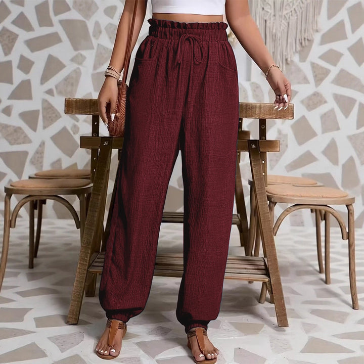 Damen weite Paperbag-Hose Echoarchiv