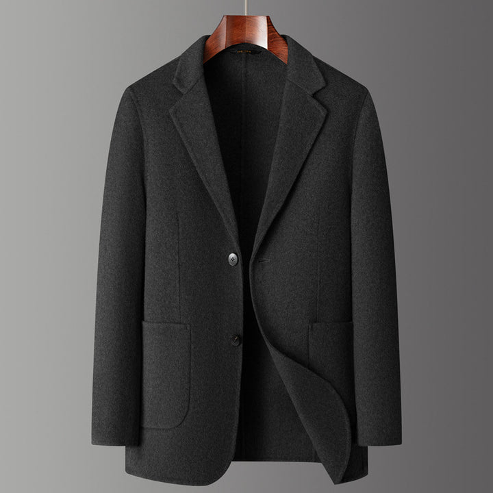 Herren eleganter Wollblazer mit klassischem Schnitt und tiefen Taschen Echoarchiv