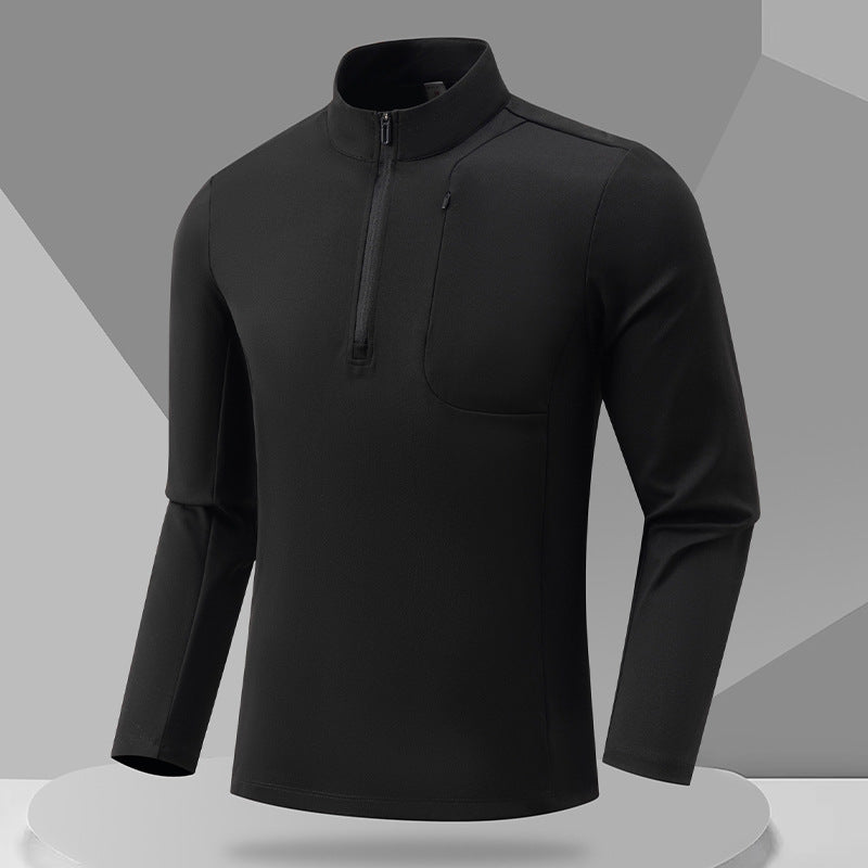 Herren Langarm Funktionsshirt mit Stehkragen und Reißverschluss Echoarchiv