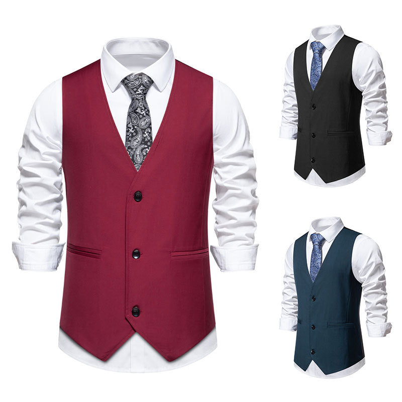 Herren elegante Anzugweste mit modernem Schnitt und praktischen Taschen Echoarchiv