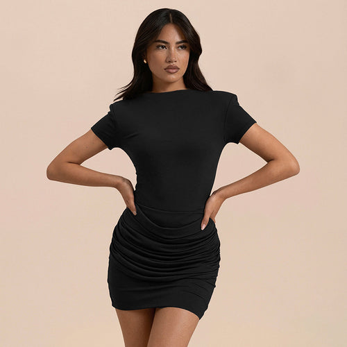 Damen Minikleid mit raffinierten Rüschendetails und körpernahem Schnitt Echo Archiv