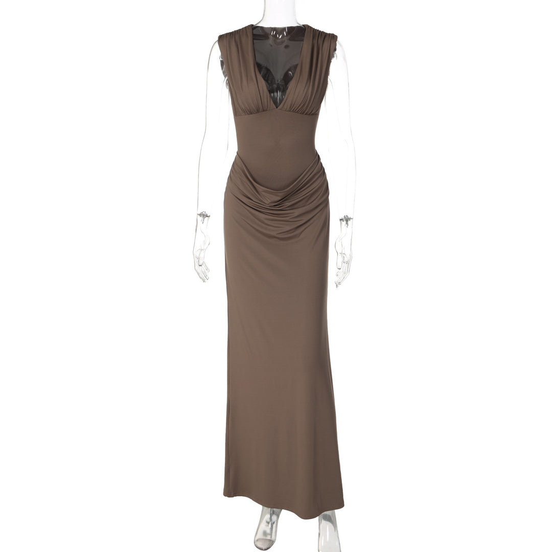 Damen Maxi-Kleid mit eleganter Drapierung Echo Archiv