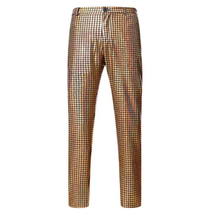 Herren Glamouröse Pailletten-Hose mit modernem Schnitt Echoarchiv