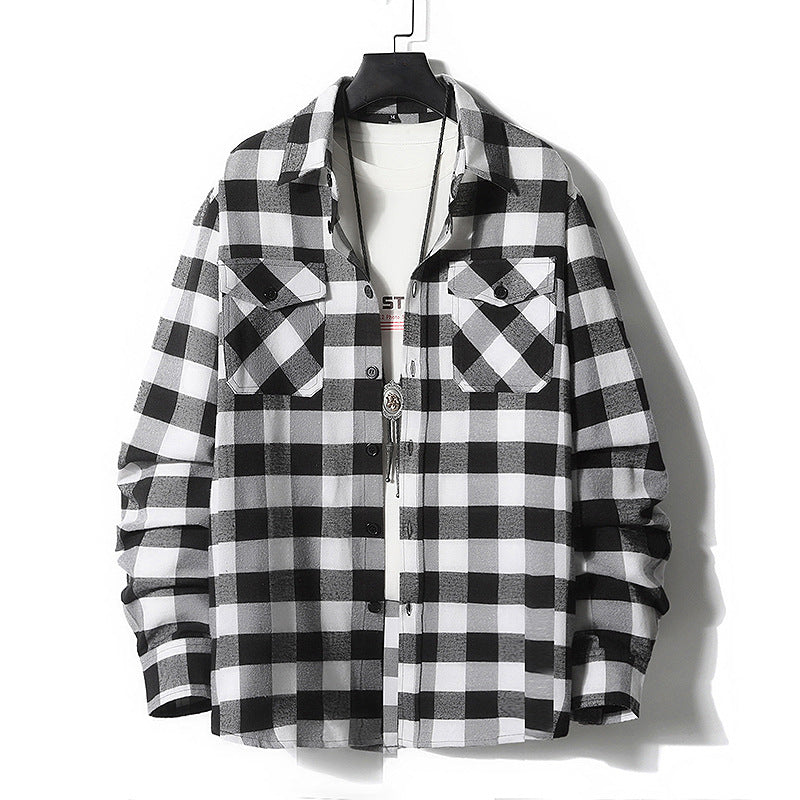 Herren Karo-Flanell-Hemdjacke mit Brusttaschen und relaxed Fit Echo Archiv