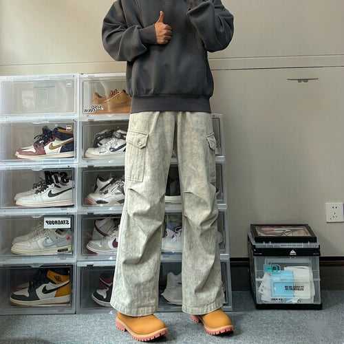 Herren Funktionale Cargo-Hose mit weiten Beinen Echoarchiv