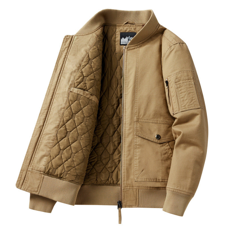 Herren Modische Bomberjacke mit Steppfutter Echo Archiv