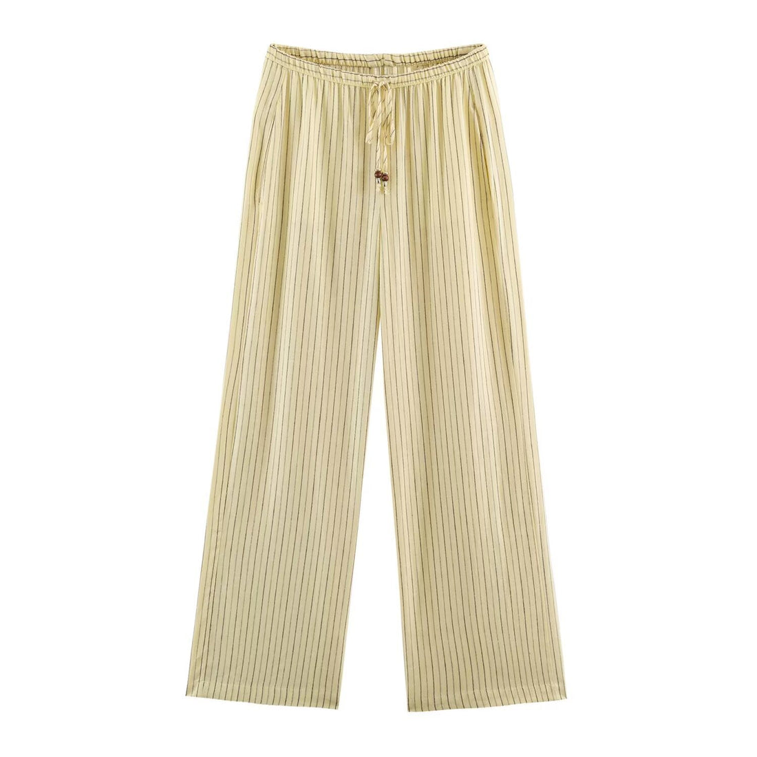 Damen Weite Leichte Lounge‑Hose mit elastischem Bund und Kordelzug Echo Archiv