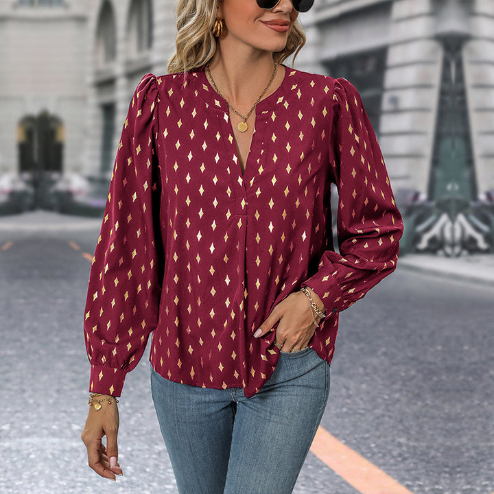 Damen Elegante Bluse mit geometrischem Muster Echo Archiv