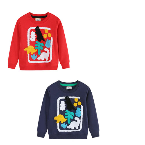 Jungen Sweatshirt mit buntem Dinosaurier-Applikationsdesign Echo Archiv