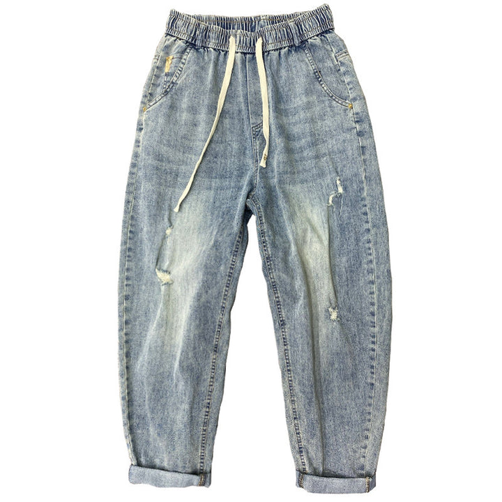 Herren lockere Jeanshose mit Distressed-Optik Echoarchiv
