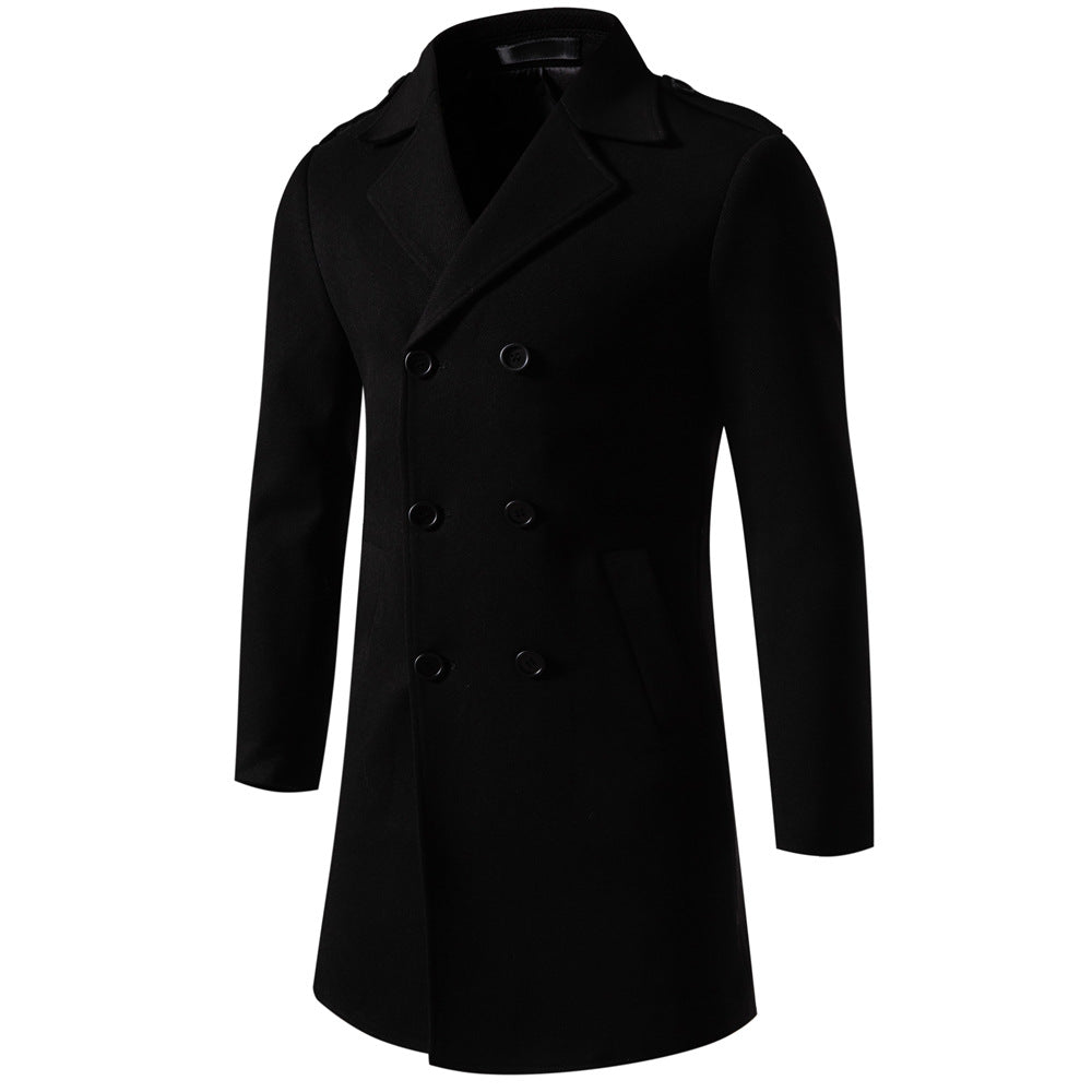 Herren klassischer Trenchcoat mit doppelter Knopfreihe und stylischen Details Echoarchiv