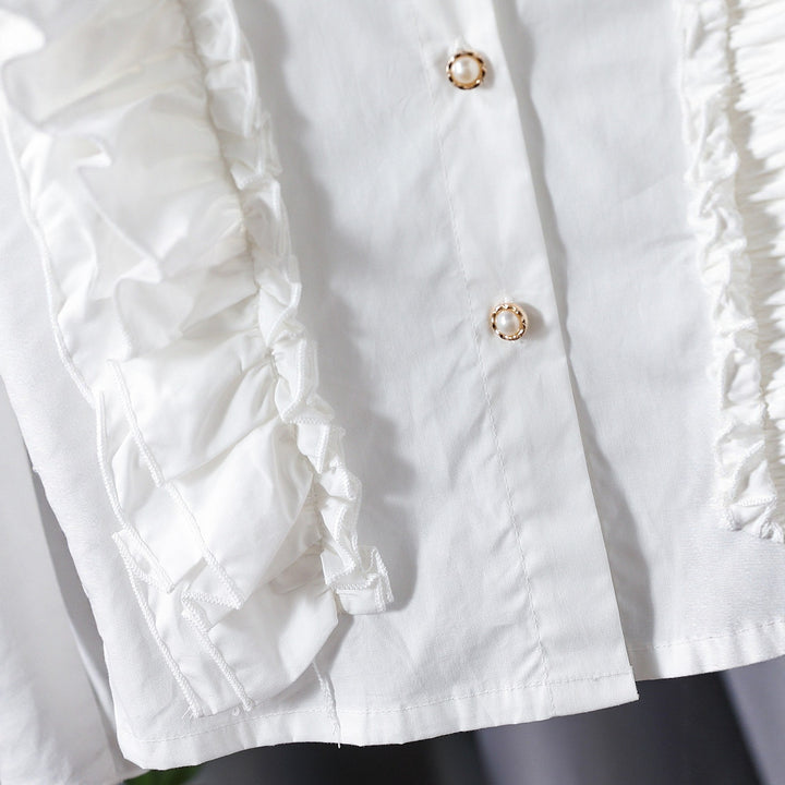 Mädchen Bluse mit Rüschendetails und eleganten Puffärmeln Echo Archiv