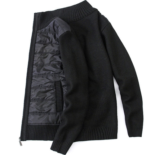 Herren modische Strickjacke mit Steppdetails Echoarchiv
