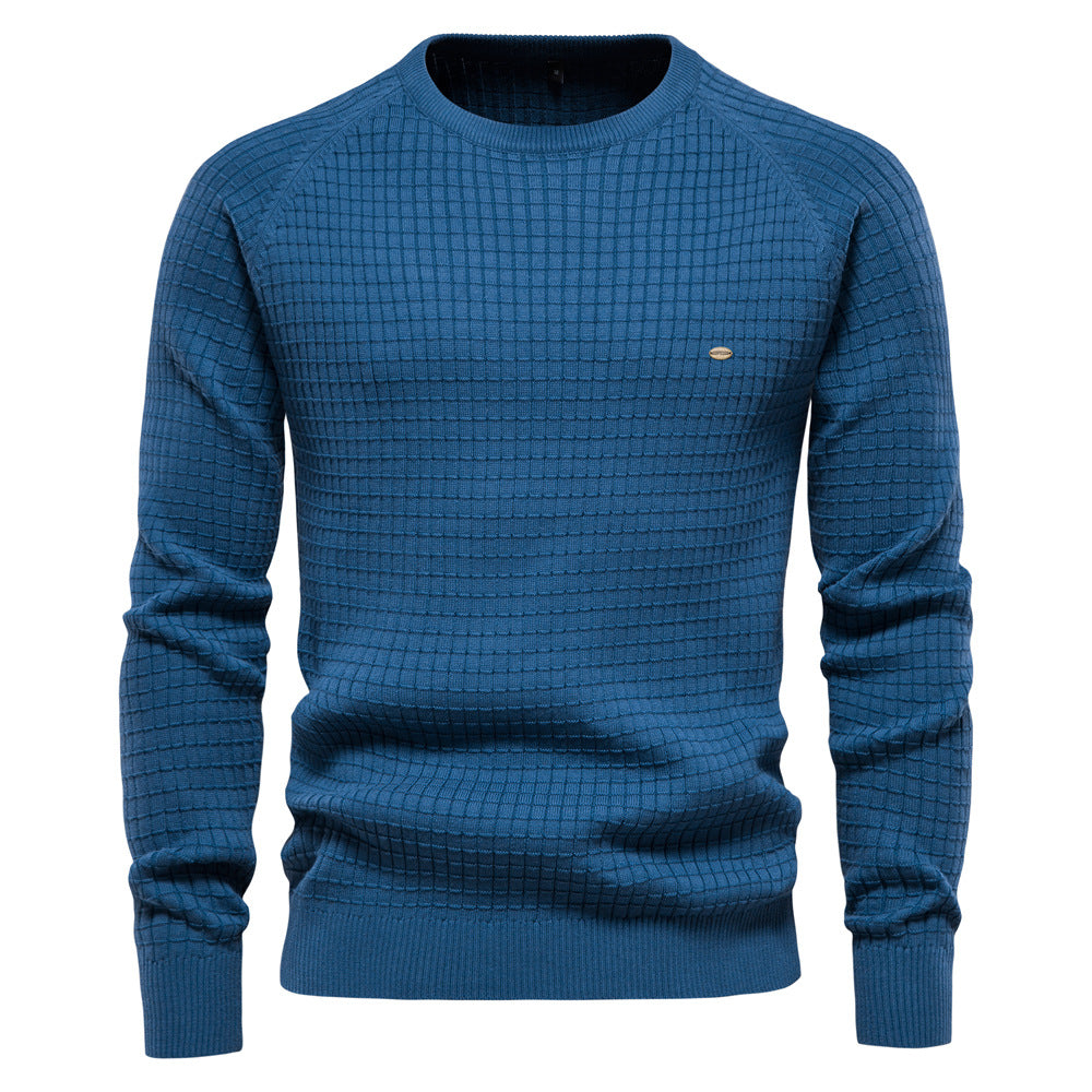 Herren strukturiertes Rundhals Sweatshirt mit modernem Design Echoarchiv