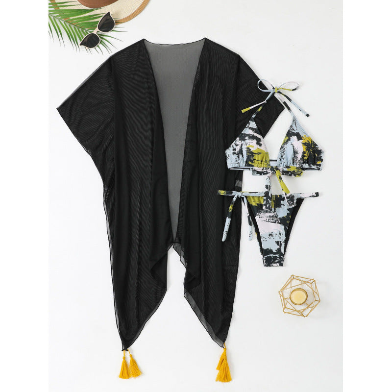 Damen Bikiniset mit luftiger Kimono-Überbluse Echo Archiv