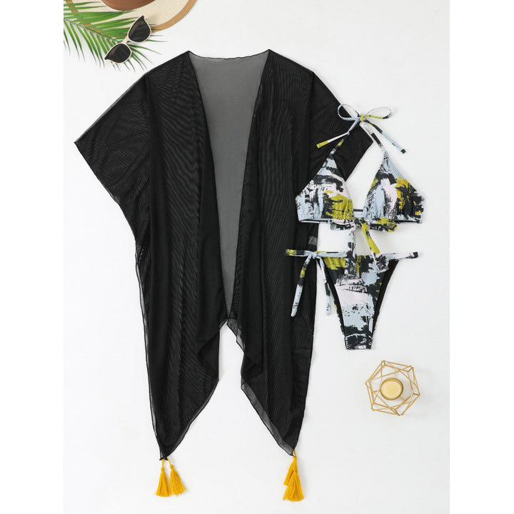 Damen Bikiniset mit luftiger Kimono-Überbluse Echo Archiv