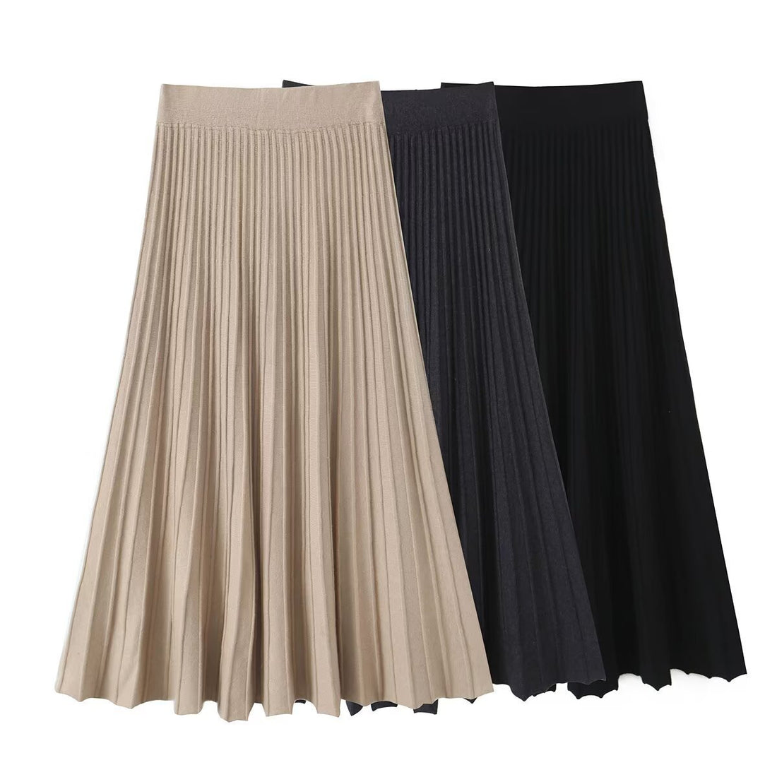 Damen Plissierter Maxi-Rock mit hohem Stretchbund Echo Archiv