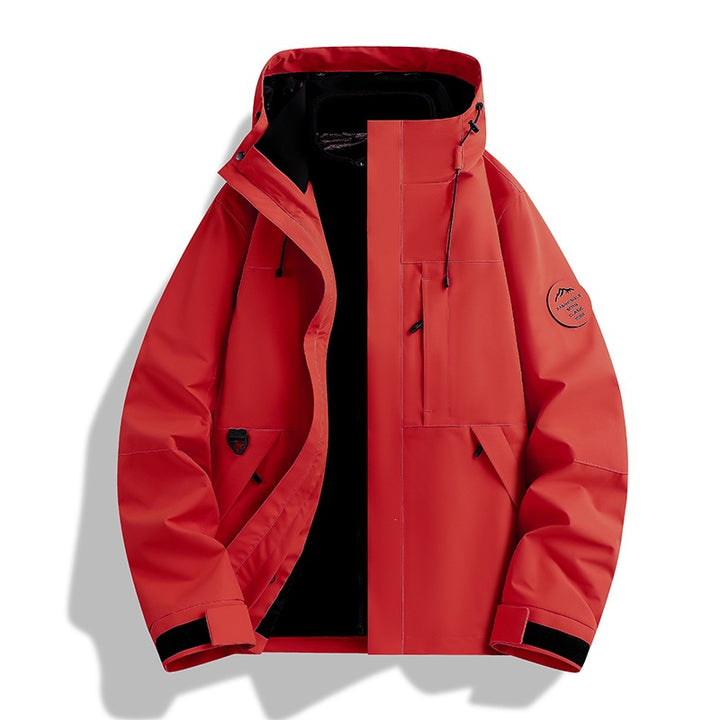 Herren Wetterfeste technische Softshell‑Trekkingjacke mit Kapuze und isolierendem Inneneinsatz Echo Archiv