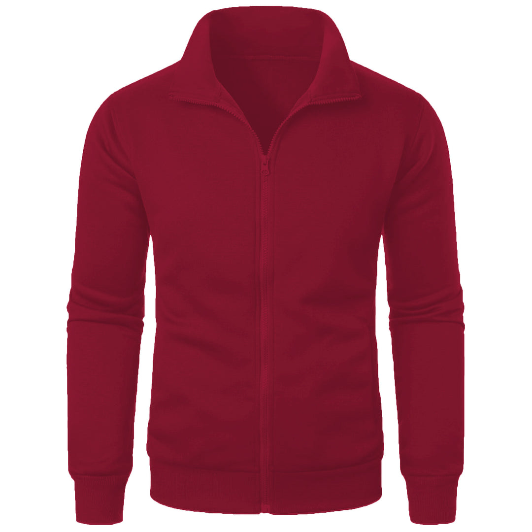 Herren sportliche Sweatjacke mit hohem Kragen und durchgehendem Reißverschluss Echoarchiv