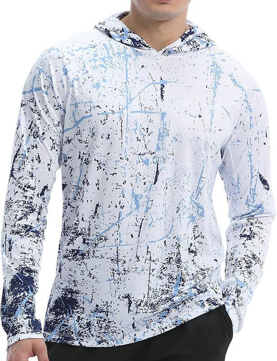 Herren Sportlicher Kapuzenpullover mit abstraktem Druck – Cavarno