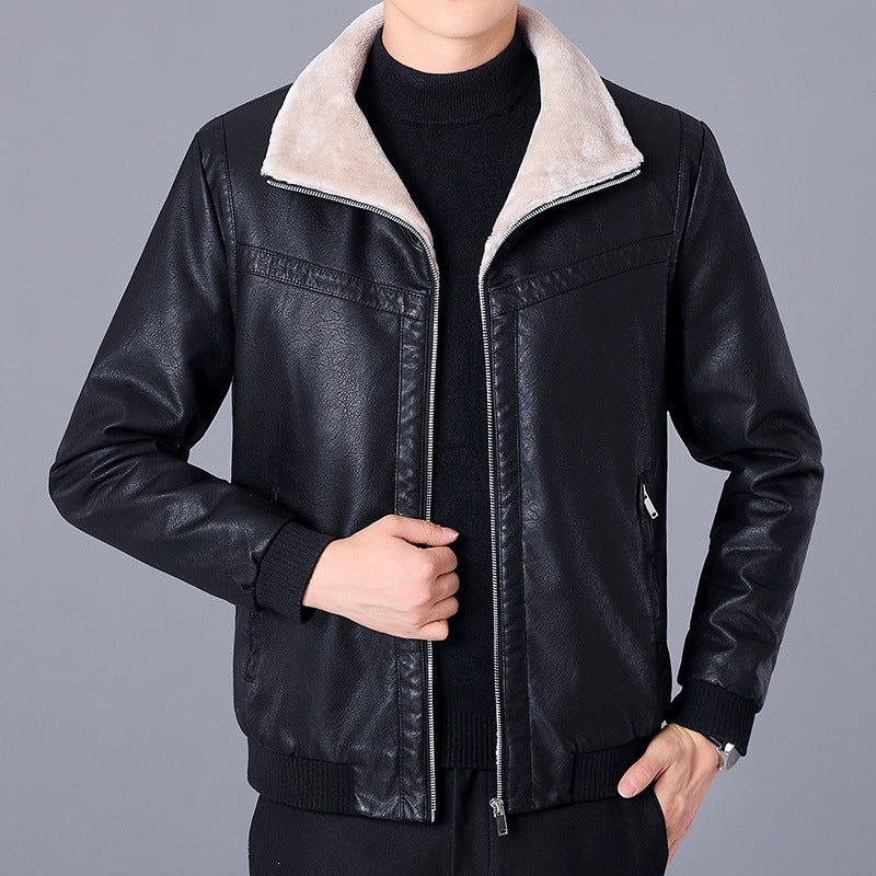 Herren Kunstlederjacke mit Teddyfutter Echo Archiv 1787738674