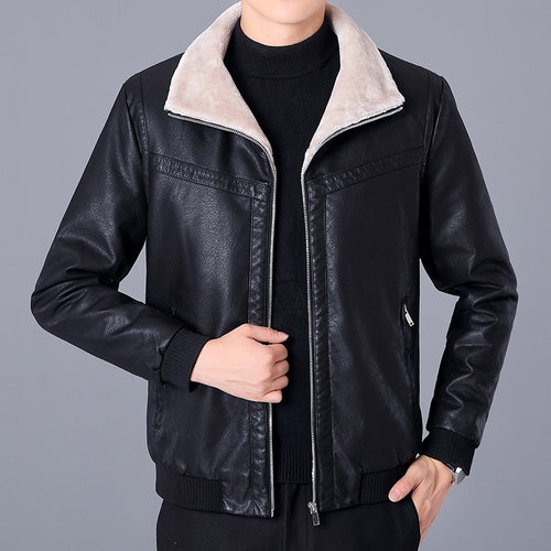 Herren Kunstlederjacke mit Teddyfutter Echo Archiv 1787738674