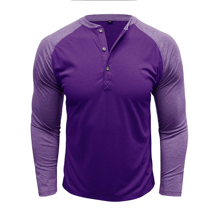 Herren Langarmshirt mit Henley-Ausschnitt Echoarchiv