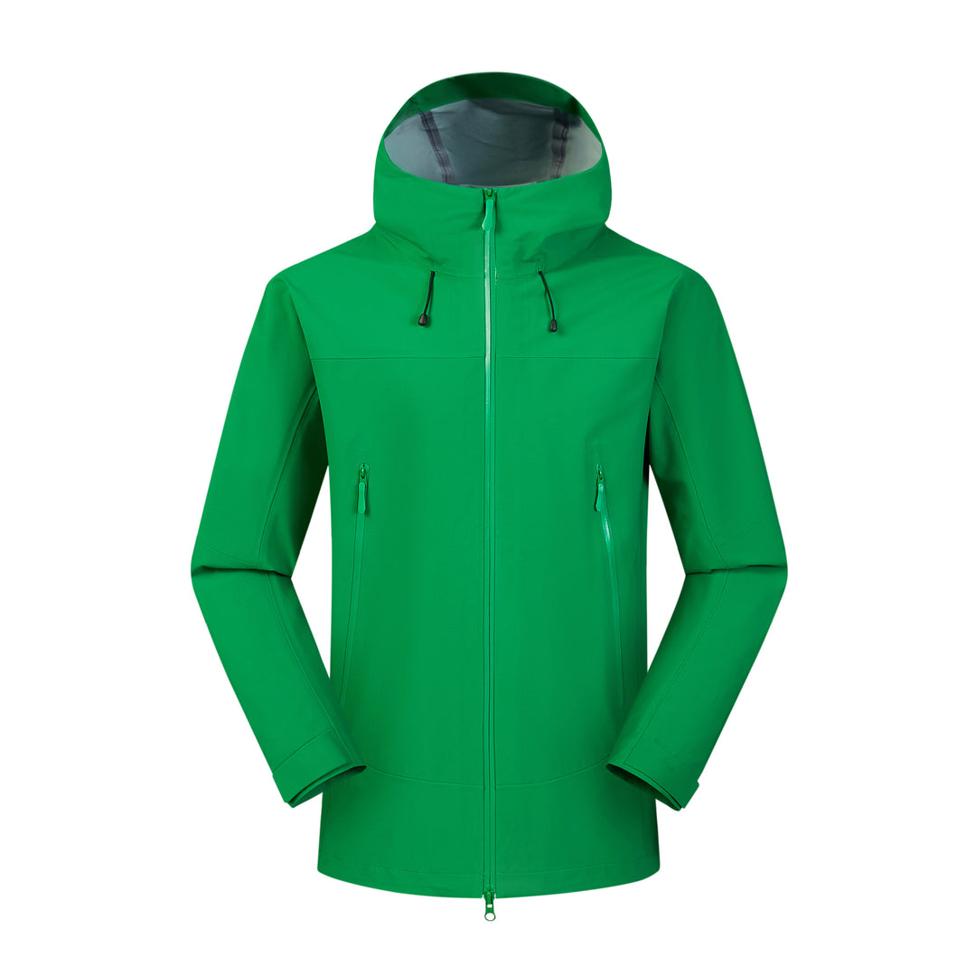 Herren wasserdichte Funktionsjacke mit verstellbarer Kapuze und praktischen Reißverschlusstaschen Echoarchiv