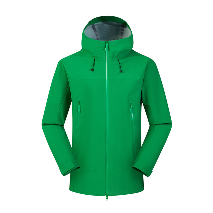 Herren wasserdichte Funktionsjacke mit verstellbarer Kapuze und praktischen Reißverschlusstaschen Echoarchiv