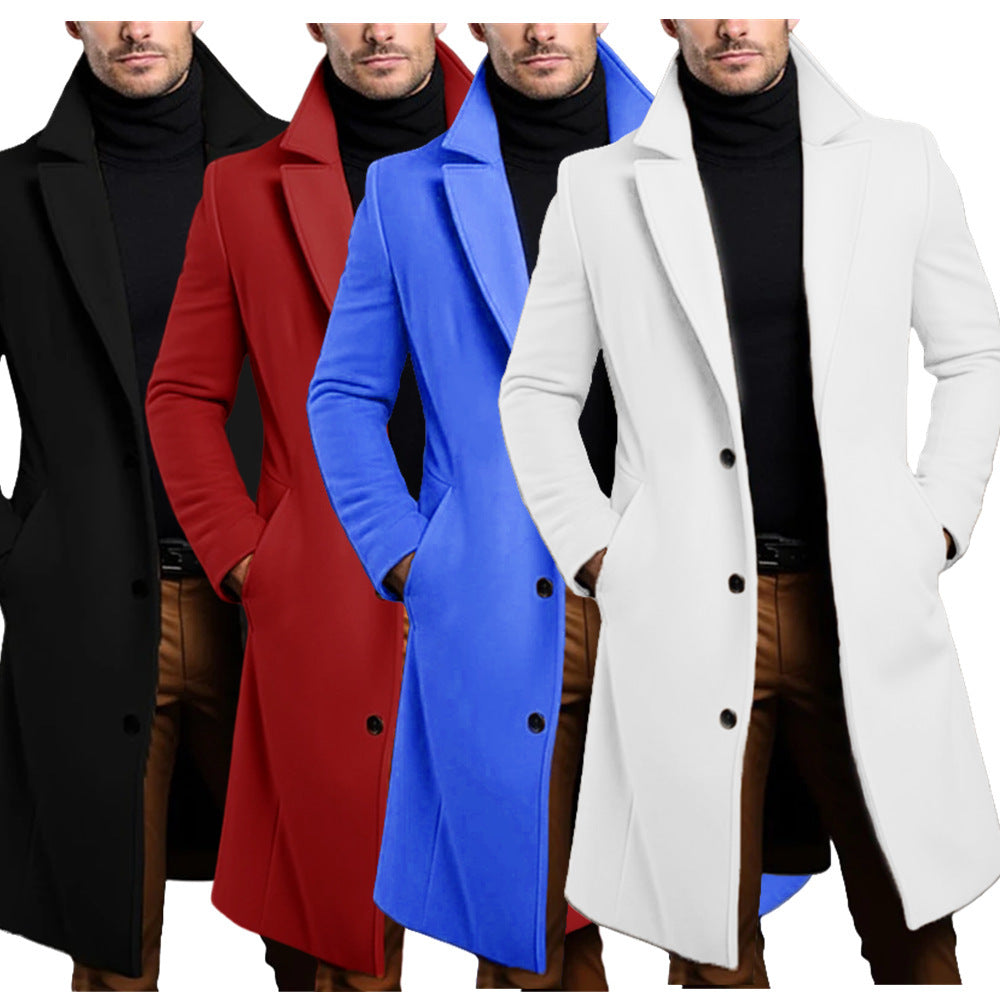 Herren eleganter lang geschnittener Mantel Echoarchiv