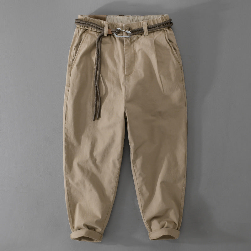 Herren Kordelbund-Tapered-Hose aus Baumwollmix mit elastischem Bund und konischem Bein Echoarchiv