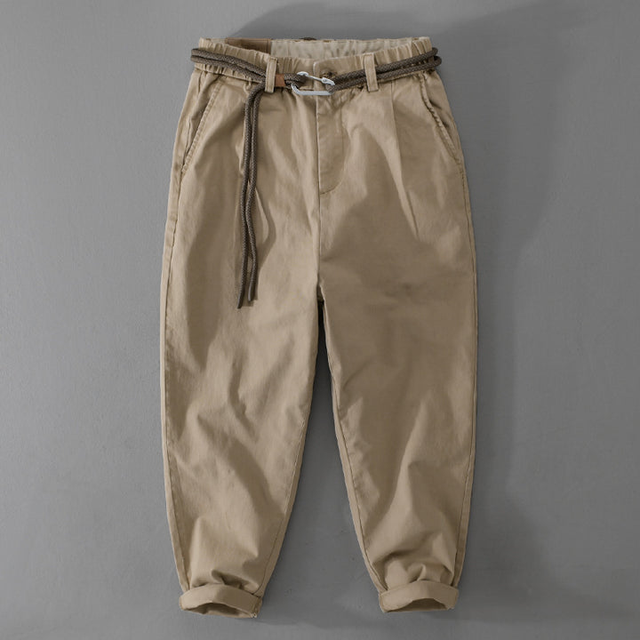 Herren Kordelbund-Tapered-Hose aus Baumwollmix mit elastischem Bund und konischem Bein Echoarchiv